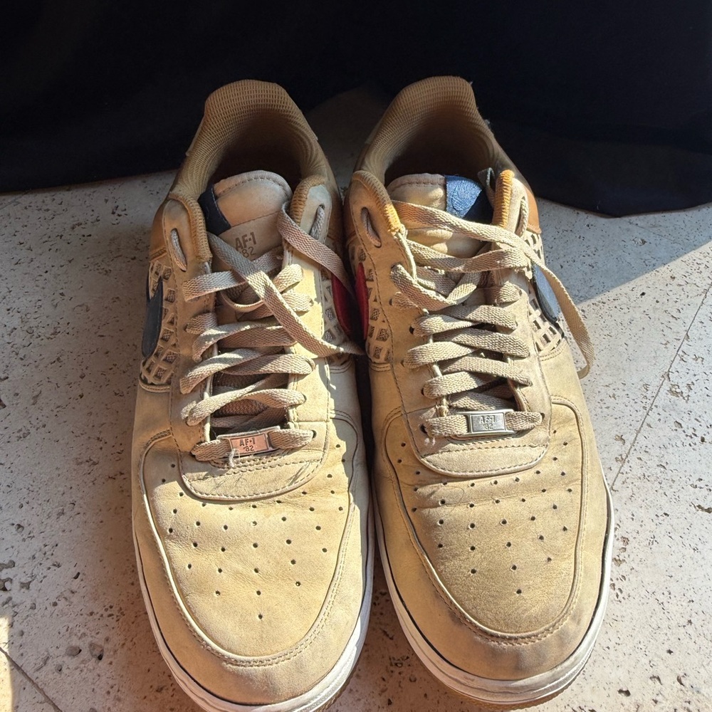 Men's 13 Nike Air force, one bird nest red blue Sneakers - Picture 6 of 8